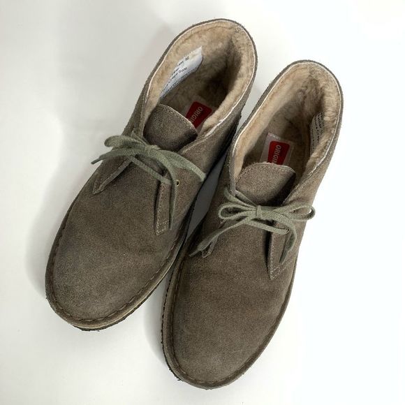fur lined desert boots